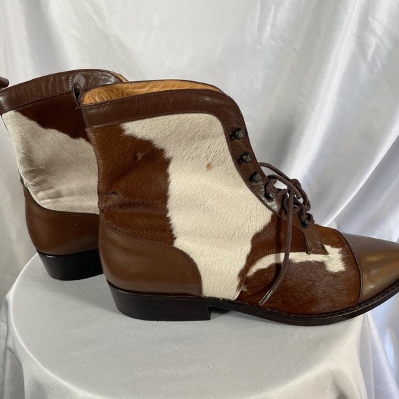 VINTAGE Genuine Calf Hair & Leather Cowboy Goots - Picture 4 of 5